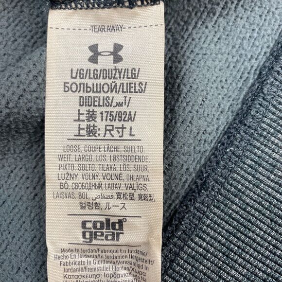 Under armour Storm1 Sweatshirt Mens Large Gray Coldgear Logo Quarter Zip - Picture 6 of 16